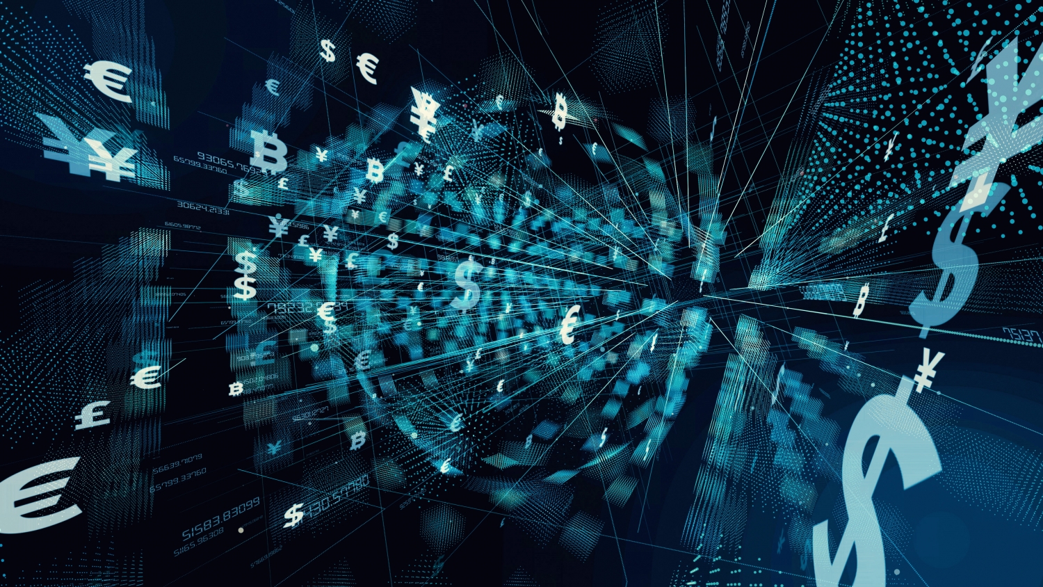 Financial technology concept. Technological abstract background.